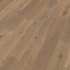 Oak parquet Thede & Witte Boston, knotty, smoked, brushed, white oiled, 1-strip, 2200 x 220 x 15 mm