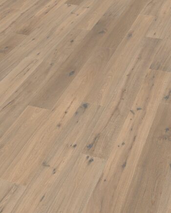 Oak parquet Thede & Witte Boston, knotty, smoked, handscraped, white oiled, 1-strip, 1900 x 189 x 15 mm