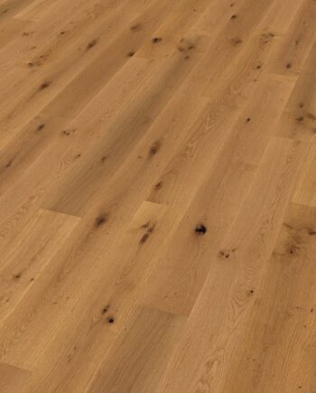 Oak parquet Thede & Witte Boston, rustic knotty, brushed, matt lacquered, 1-strip, 1900 x 189 x 14 mm