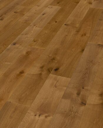 Oak parquet Thede & Witte Boston XL, knotty, smoked, brushed, oiled, 1-strip, 2200 x 260 x 15 mm