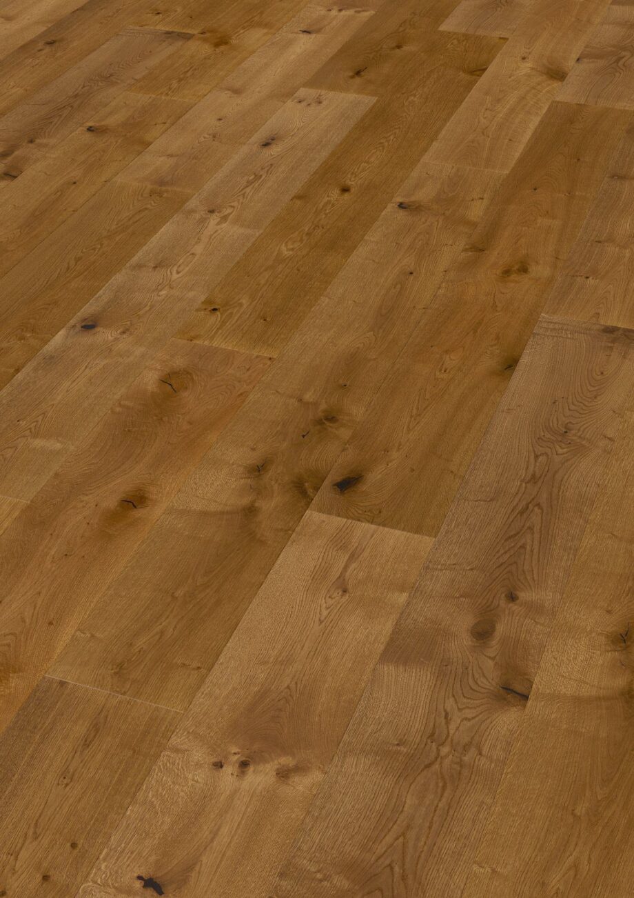 Oak parquet Thede & Witte Boston XL, knotty, smoked, brushed, oiled, 1-strip, 2200 x 260 x 15 mm Oak parquet Thede & Witte Boston XL, knotty, smoked, brushed, oiled, 1-strip, 2200 x 260 x 15 mm