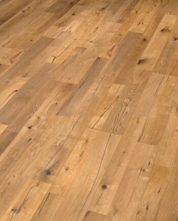 Oak parquet Thede & Witte Boston XL Modul, rustic knotty, brushed, oiled, 1-strip, 2200 x 260 x 15 mm