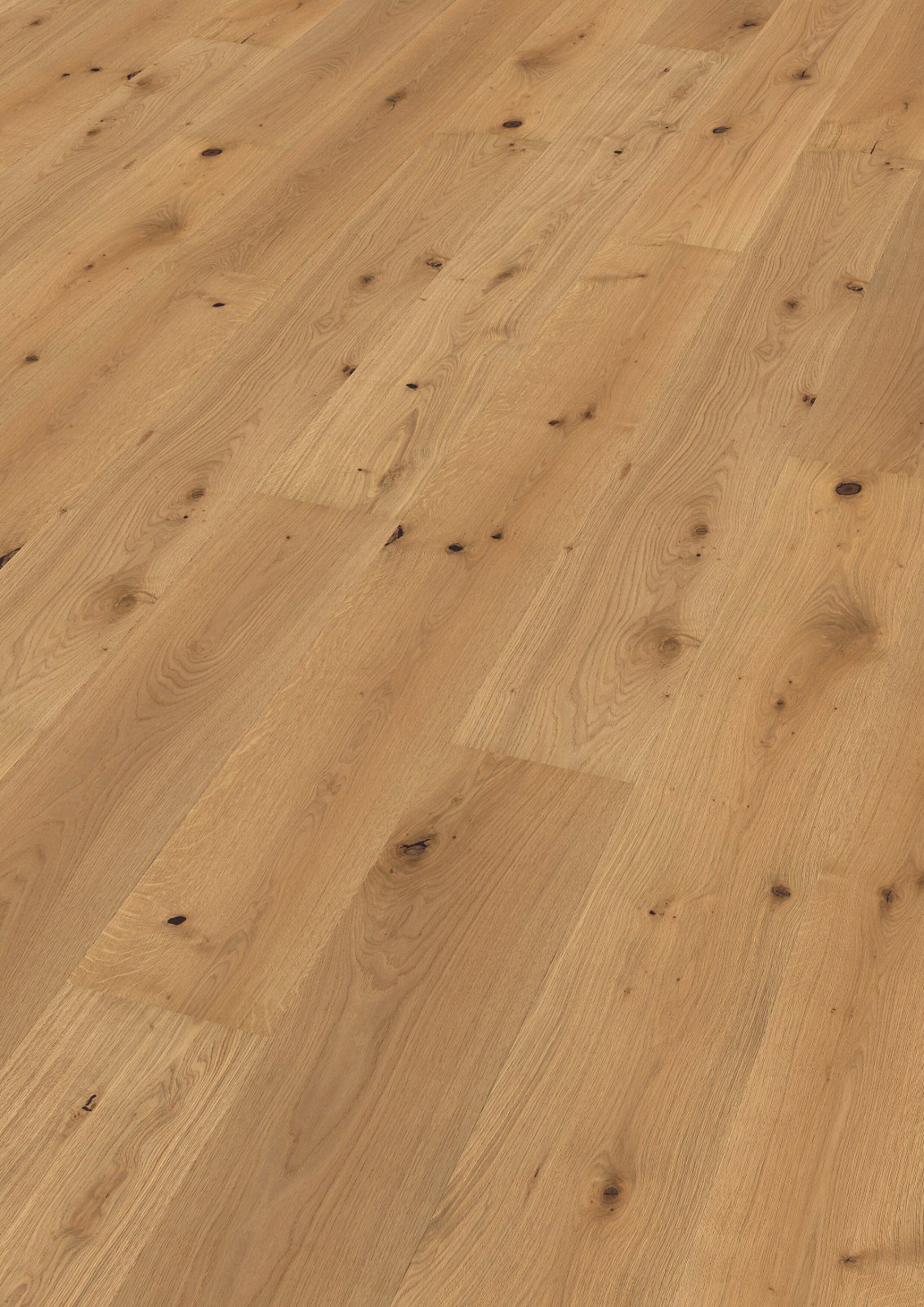 Oak parquet Thede & Witte Boston XL, knotty, brushed, oiled, 1-strip, 2200 x 260 x 15 mm