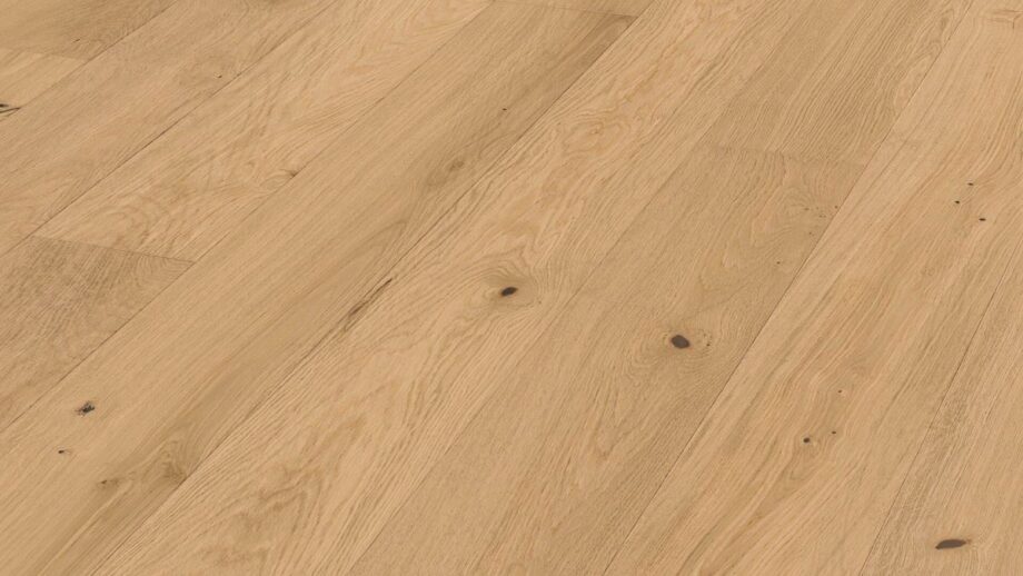 Oak wood flooring Meister, Natureflex HD 100, Cream oak lively 20015, 1-strip, 2200 x 210 mm, brushed, ultra matt lacquered Oak wood flooring Meister, Natureflex HD 100, Cream oak lively 20015, 1-strip, 2200 x 210 mm, brushed, ultra matt lacquered