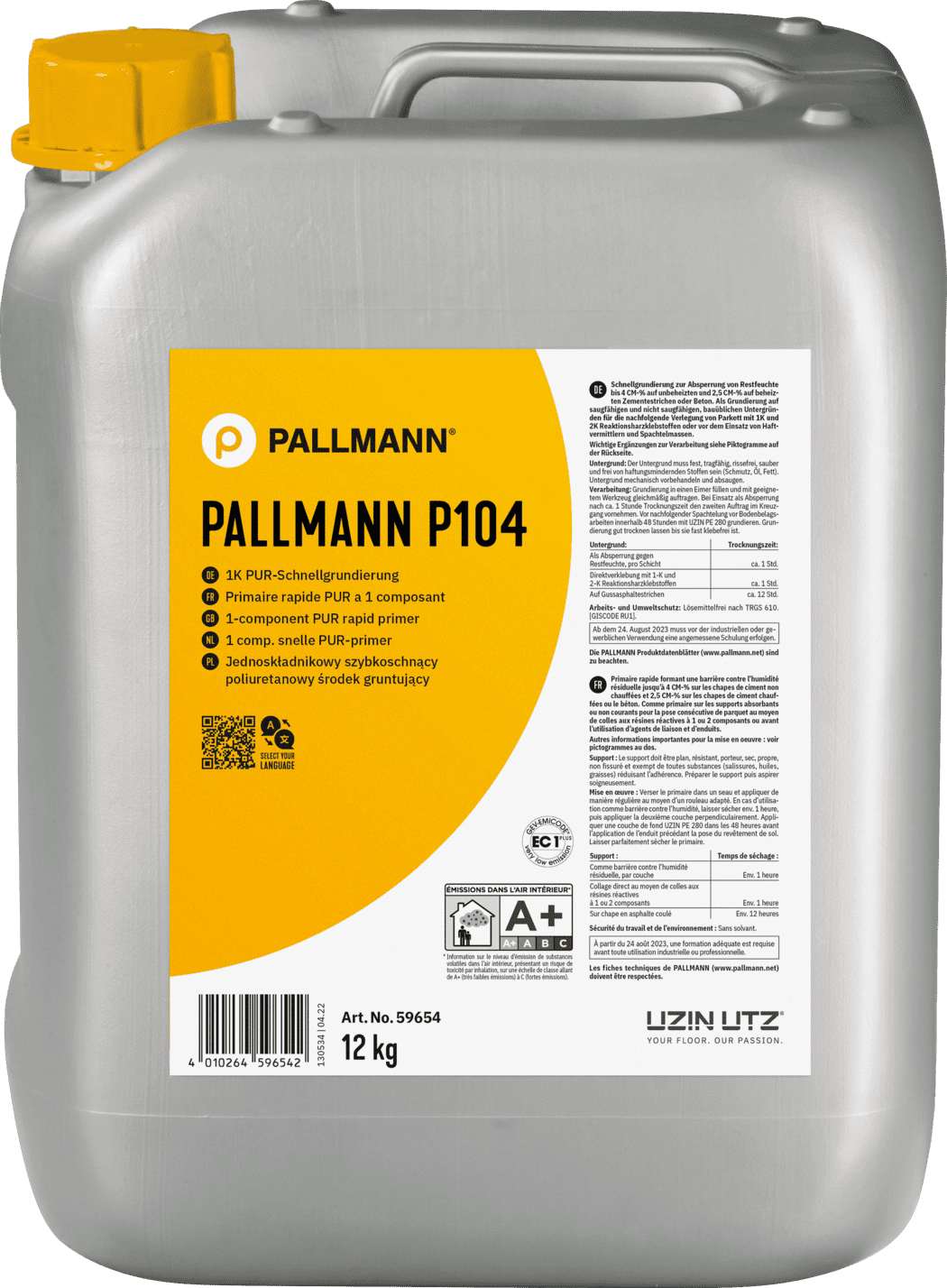 Pallmann P104 1-component polyurethane primer, 6 kg