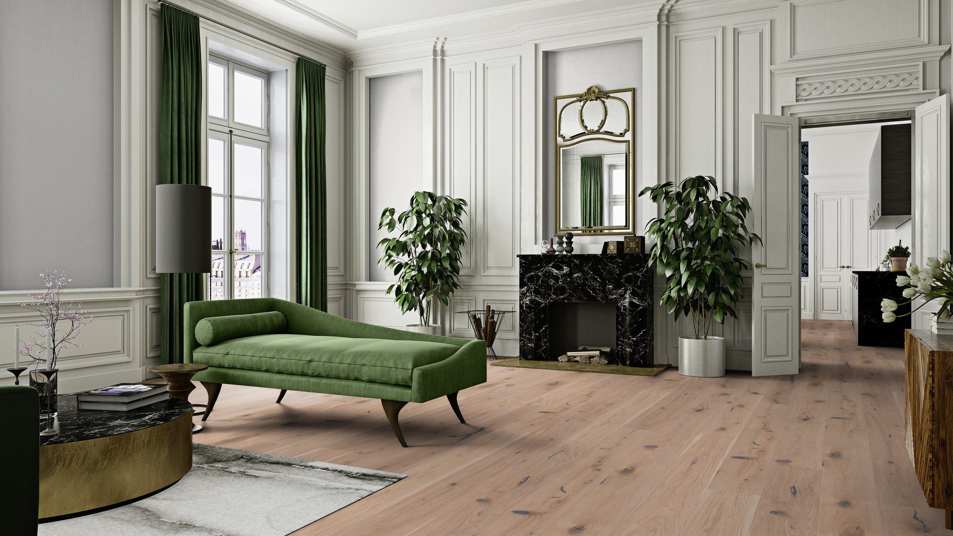 Parquet floor Bauwerk Casapark Handcrafted Oak 56 Farina deep brushed oil waxed 181mm – 10
