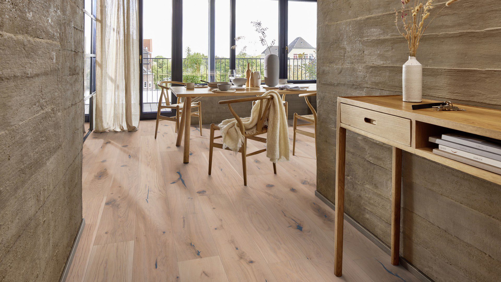 Parquet floor Bauwerk Casapark Handcrafted Oak 56 Farina deep brushed oil waxed 181mm – 14