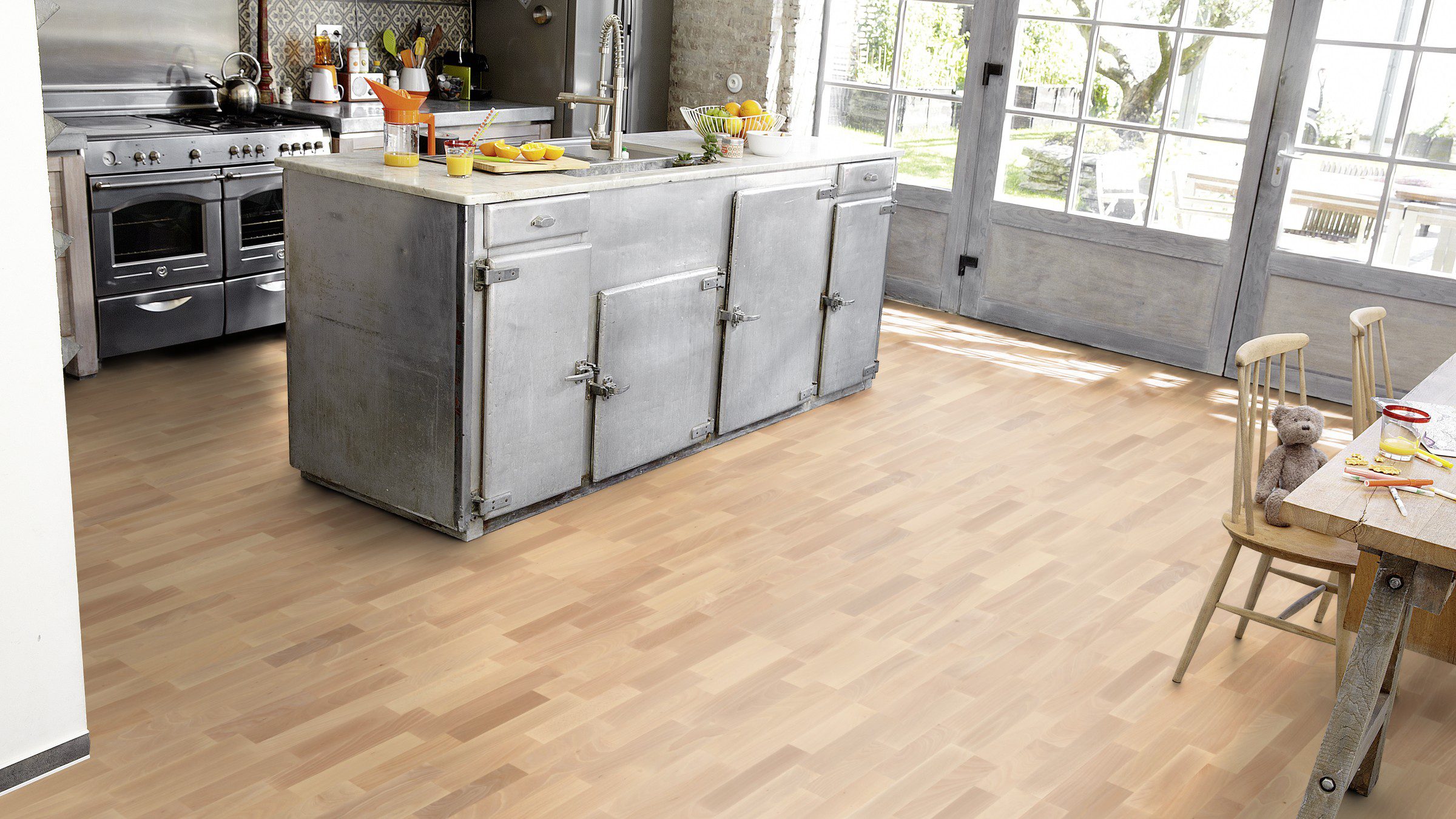 Parquet Tarkett, Pure, Beech Nature TreS, 3-strip, Proteco lacquer – 2
