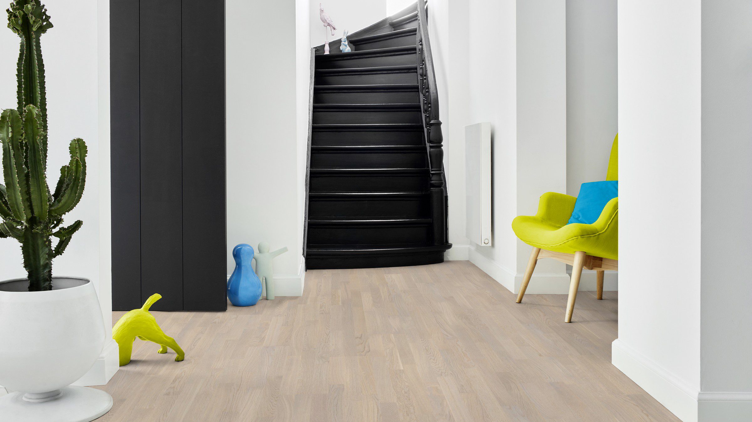 Parquet Tarkett, Shade, Oak Cotton White TreS, 3-strip, stained, Proteco Natura mat lacquer – 4