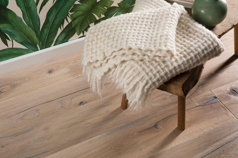 Parquet floor Bauwerk Casapark Handcrafted Oak 56 Farina deep brushed oil waxed 181mm