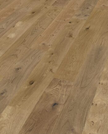 Parquet floor Trinity Oak Rustik 1-strip beveled deep brushed oiled