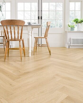 Parquet Oak, Grissini, 1-strip, beveled, brushed, stained, matt lacquer, herringbone, click