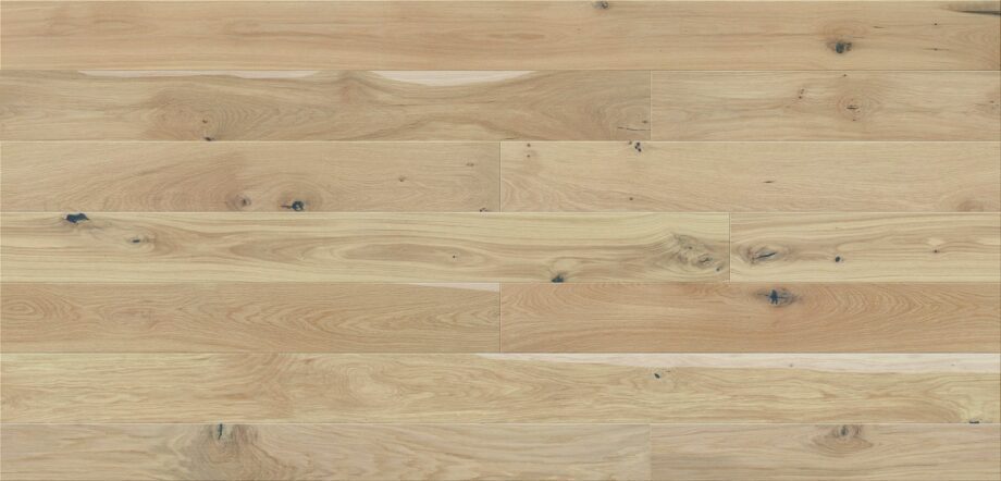 Parquet Oak, Medio Mont Blanc, 1-strip, beveled, stained, matt lacquer