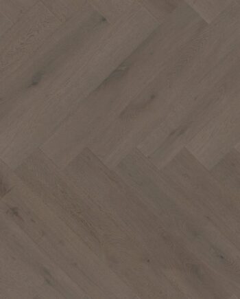 Parquet Oak, ter Hürne, herringbone, Oak basalt brown, brushed, beveled, extra matt lacquered