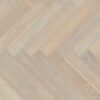 Parquet Oak, ter Hürne, Oak sand grey, herringbone, brushed, beveled, natural oil-treated
