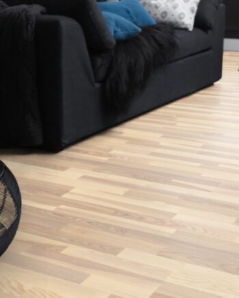 Parquet Tarkett, Shade, Ash Melange TreS, 3-strip, stained, Proteco Natura mat lacquer
