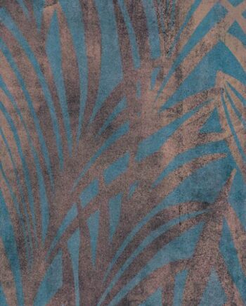 Patterned large porcelain decor slab ABK Wide&Style Jungle Blue, 160x320 cm, 6 mm, matt