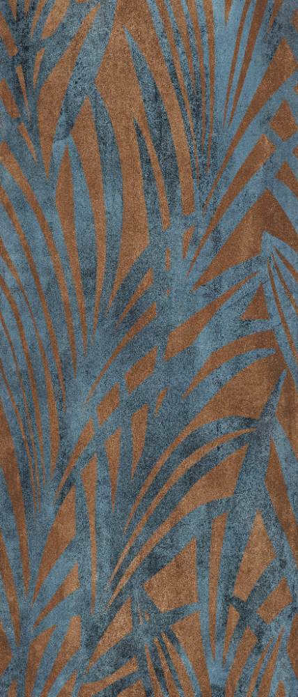 Patterned large porcelain decor slab ABK Wide&Style Jungle Rust, 120x280 cm, 6 mm, matt