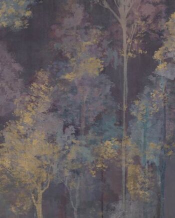 Patterned large porcelain decor slab ABK Wide&Style Trees Purple B, 160x320 cm, 6 mm, matt