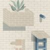 Patterned porcelain ABK Wide&Style Bricklane B, matt Patterned large porcelain decor slab ABK Wide&Style Bricklane B, 120x280 cm, 6 mm, matt