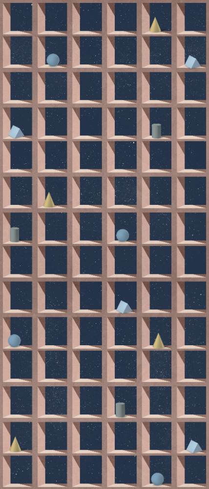 Patterned decorative porcelain tile ABK Wide&Style Lunar B, 120x240 cm (4 x 60x120 cm), 8.5 mm, matt