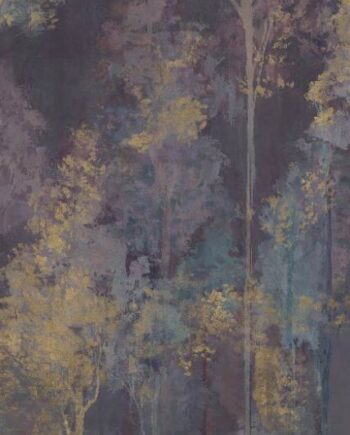 Patterned large porcelain decor slab ABK Wide&Style Trees Purple B, 120x280 cm, 6 mm, matt