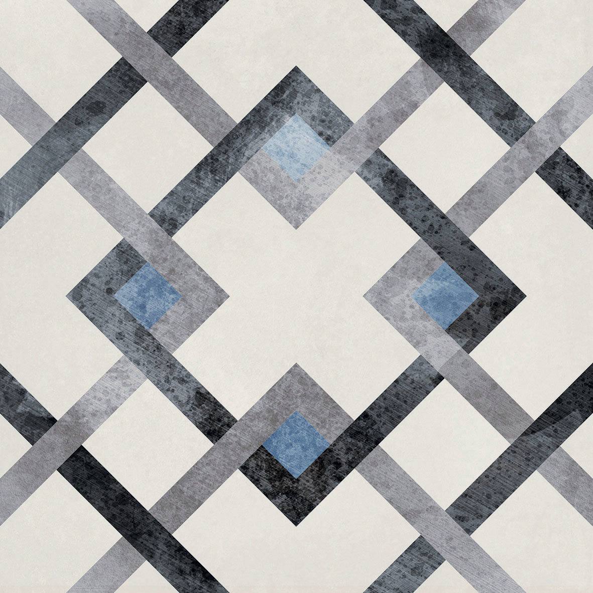 Patterned porcelain floor tile ABK Play Classic Sky, 20x20 cm, 8.5 mm, matt (nat.)