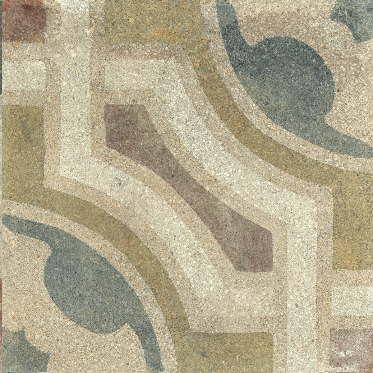 Patterned porcelain floor tile ABK Play Concrete Retrò B, 20x20 cm, 8.5 mm, matt (nat.)