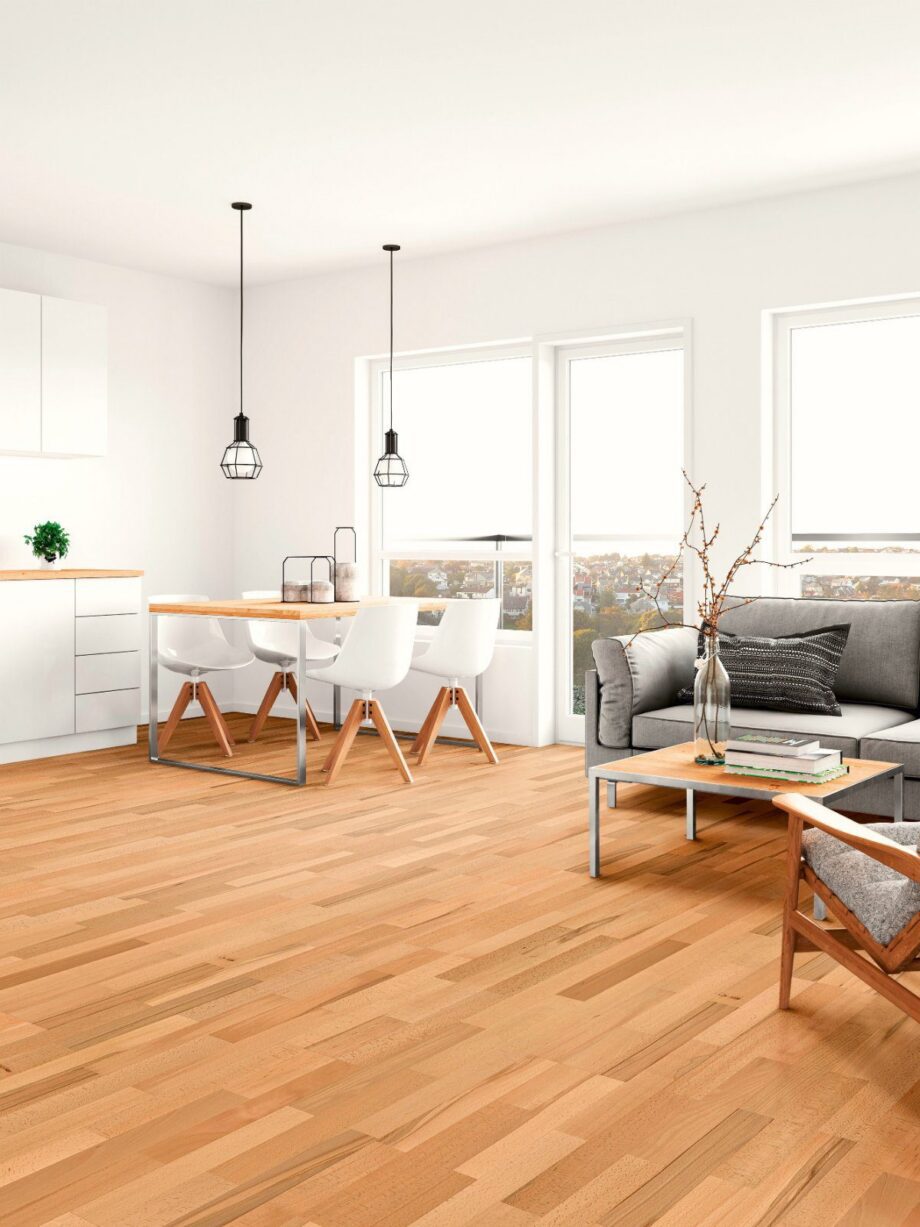 Beech parquet Thede & Witte Euro 3-strip, country, oiled, 3-strip, 2200 x 204 x 14 mm – 2