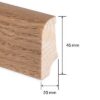 Skirting board Thede & Witte Standard, oak, smoked white oiled, 21.5 x 45 x 2400 mm – 2