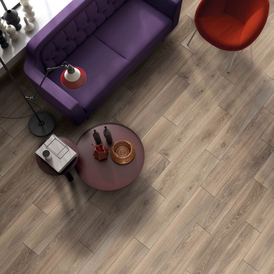 Wood effect porcelain floor tile ABK Eco Chic Avana, 20x120 cm, 8.5 mm, matt – 4