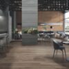 Wood effect porcelain floor tile ABK Eco Chic Brown, 20×120 cm, 8.5 mm, matt – view 4 Wood effect porcelain floor tile ABK Eco Chic Brown, 20x120 cm, 8.5 mm, matt – 4