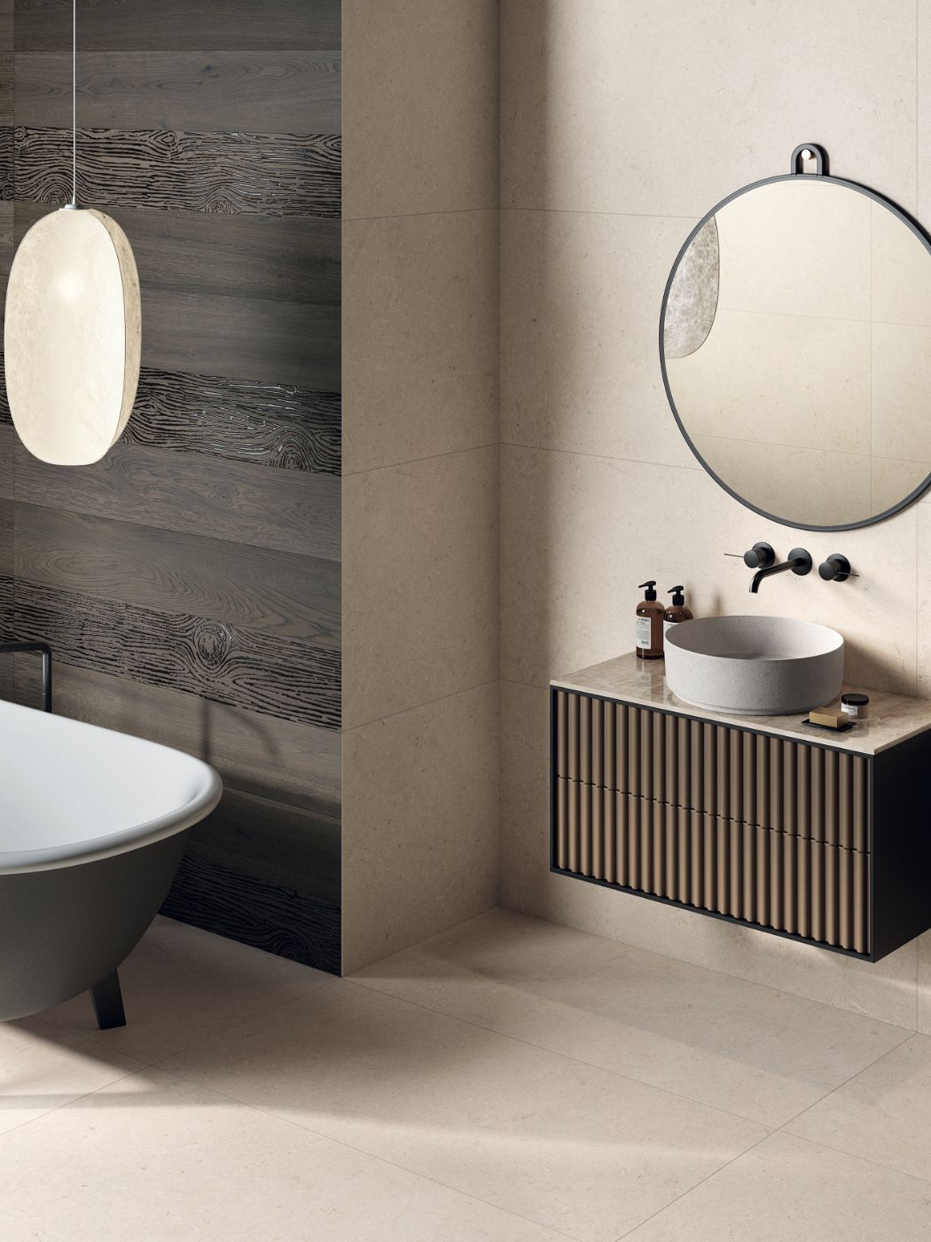 Wood effect porcelain floor tile ABK Poetry Wood Mud, 20x120 cm, 8.5 mm, matt – 5