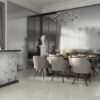 PVD metallic-effect lappato porcelain floor tile Dune Magnet Silver, 60×120 cm, 9 mm, silver – view 2 PVD metallic-effect lappato porcelain floor tile Dune Magnet Silver, 60x120 cm, 9 mm, silver – 2