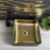 Ceramic wall tile with PVD metallic pattern Dune Flat Savannah Black & Gold, 7.5x30 cm, 8 mm, black & gold – 3
