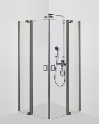 Shower corner (room divider) with two half sized doors FENIC 314X314