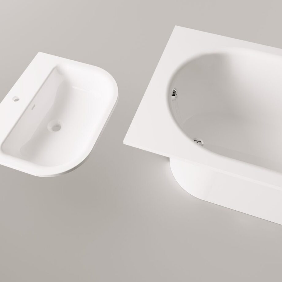 Built-in Bath PAA VARIO M 160×75 cm, Cast Stone – view 4 Built-in Bath PAA VARIO M 160x75 cm, Cast Stone – 4