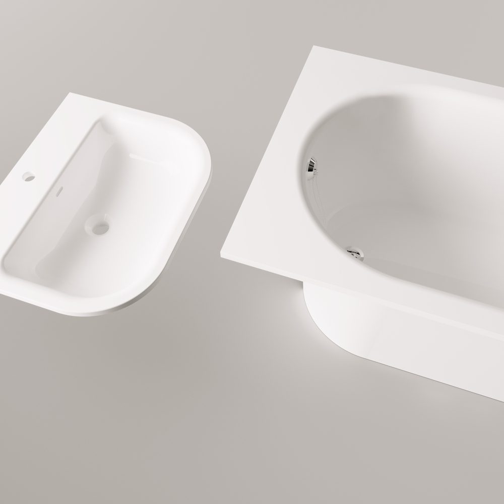 Built-in Bath PAA VARIO M 160x75 cm, Cast Stone – 4
