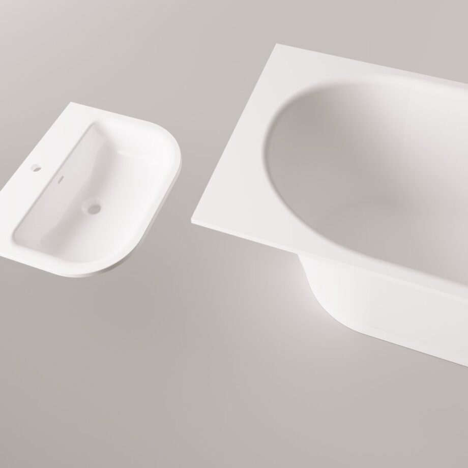 Built-in Bath PAA VARIO XL 185x80 cm, Cast Stone – 11