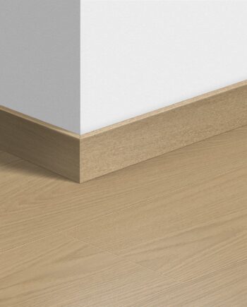 Skirting board Quick-Step Beige Varnished Oak for laminate, MDF, 12x58x2400 mm