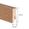 Skirting board Thede & Witte Cube 40, oak, oiled, 15 x 40 x 2400 mm – 2
