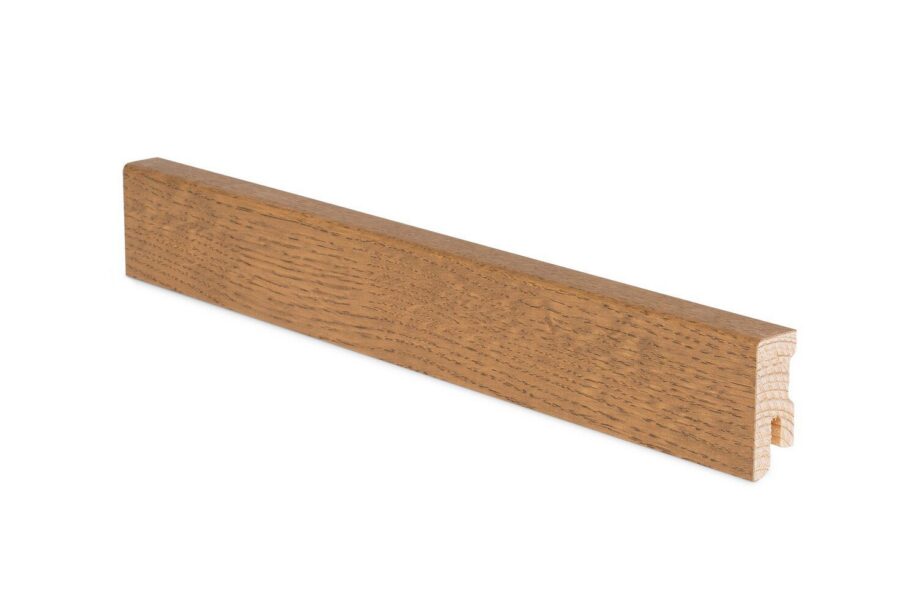 Skirting board Thede & Witte Cube 40, oak, smoked, rough appearance, 15 x 40 x 2400 mm