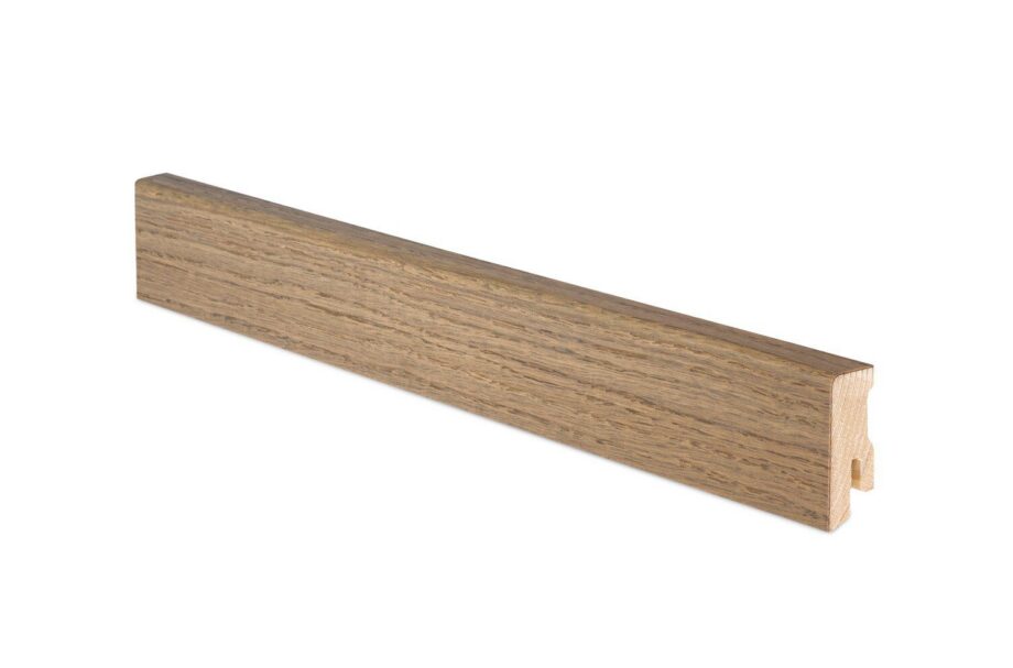 Skirting board Thede & Witte Cube 40, oak XL, smoked white oiled, 15 x 40 x 2400 mm