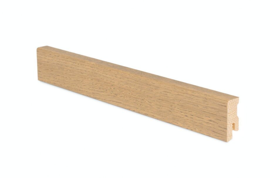 Skirting board Thede & Witte Cube 60, oak, smoked white oiled, 15 x 60 x 2400 mm