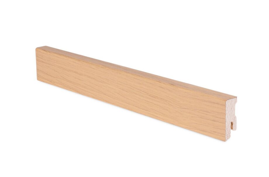 Skirting board Thede & Witte Cube 40, oak, white oiled, 15 x 40 x 2400 mm