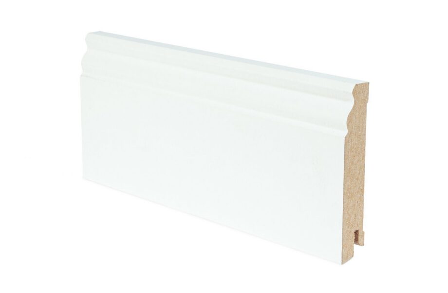 Skirting board Thede & Witte Hamburger Profil 100, white, 18 x 100 x 2500 mm