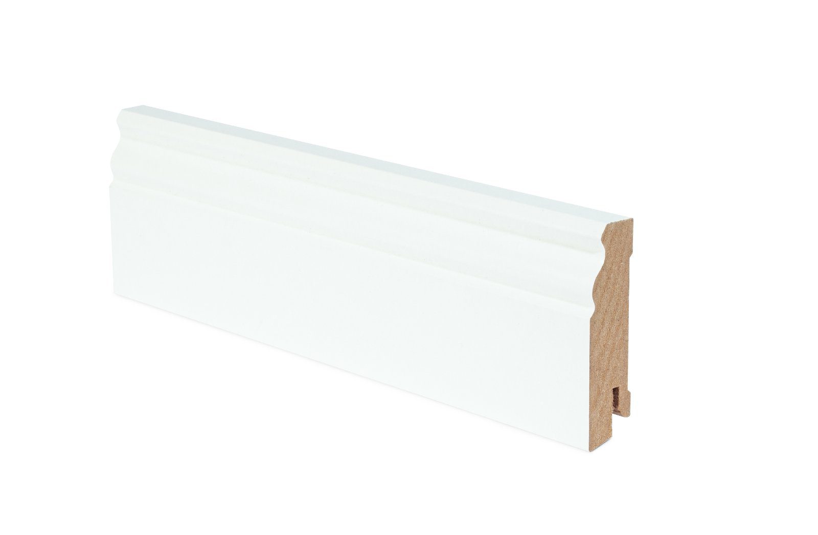 Skirting board Thede & Witte Hamburger Profil 78, white, 18 x 78 x 2500 mm