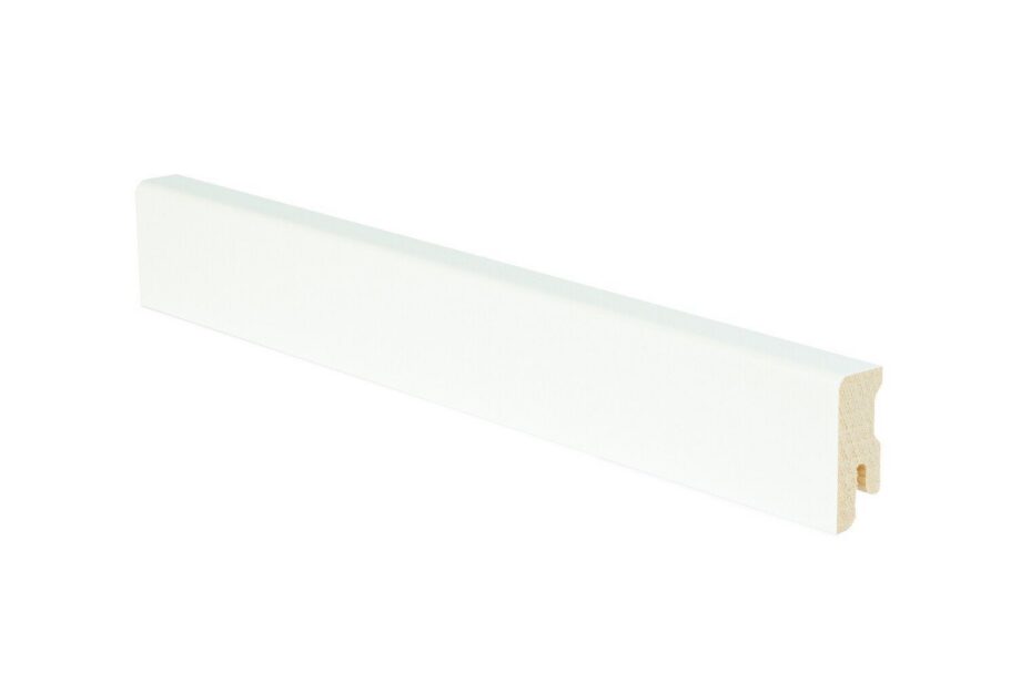 Skirting board Thede & Witte Cube 60, white, strong foil, 15 x 60 x 2400 mm