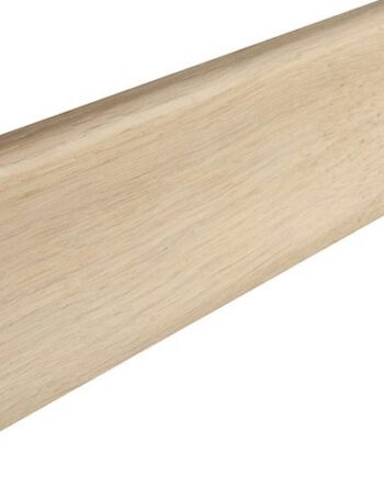 Skirting board veneered oak white lacquered 20x58mm