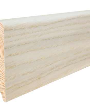 Skirting boards veneered oak gentle white lacquered 16x90mm